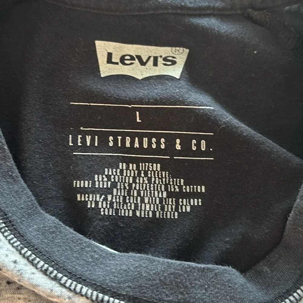 Levi's Gray and Black Long Sleeve Shirt